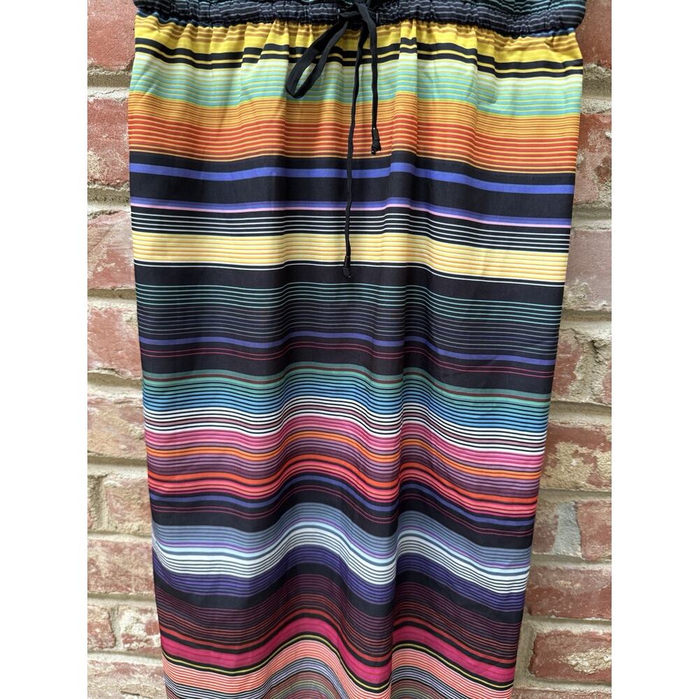 Athleta Havana Serape Rainbow Midi Tank Dress Pockets travel XXS - Picture 9 of 12